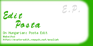 edit posta business card